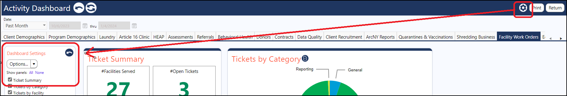 How can I add a link to another page on my Dashboard - KnowledgeBase