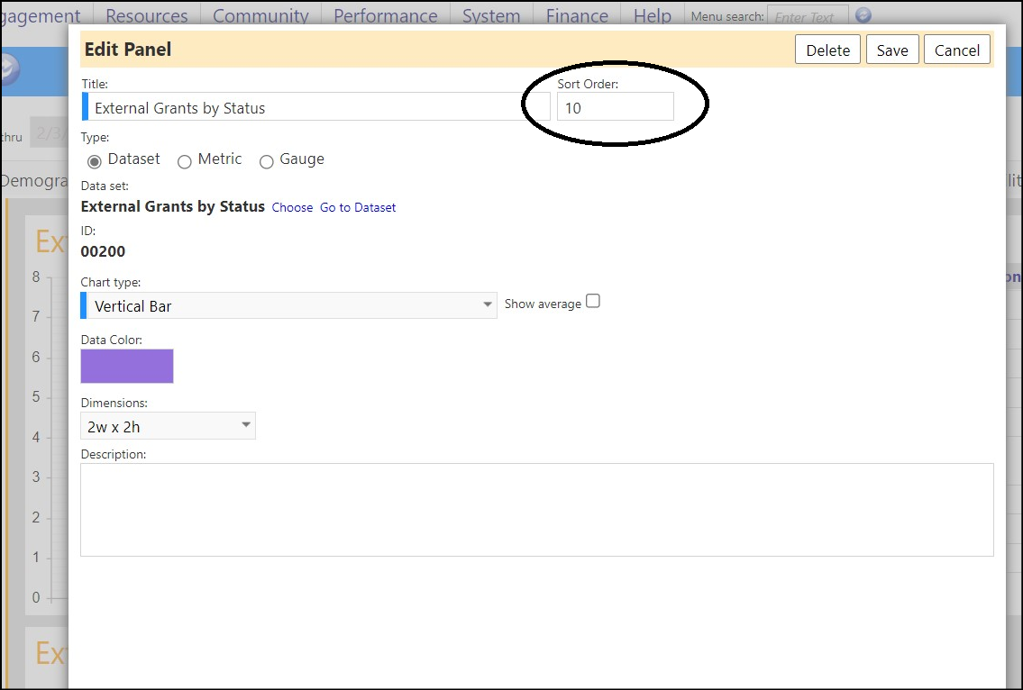 How can I sort Dashboard Panels - KnowledgeBase